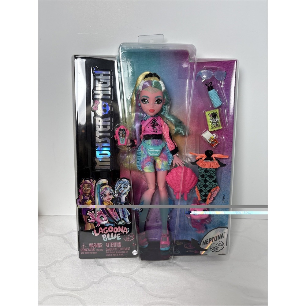 Monster High Lagoona Blue Doll w/Neptuna Pet G3 New Mattel 2022 New In Box